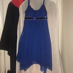 Blue gown with sequins